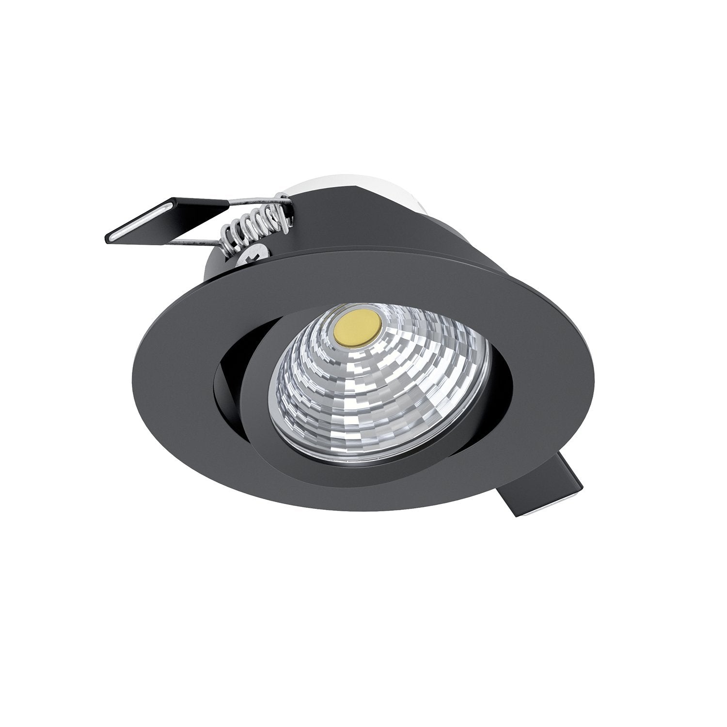 Faretto Ad Incasso Moderno Saliceto Alluminio Nero Led Integrato 6W