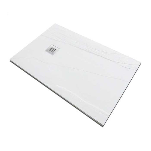 Piatto doccia in pietra SOLIDSTONE alto 2,8 cm - Ardesia Bianco RAL 9003 - Misura: 70x140 x 2,8h 