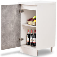 Mobile Base per Cucina Componibile Colore Grigio Cemento con 1 Anta 2 Scomparti