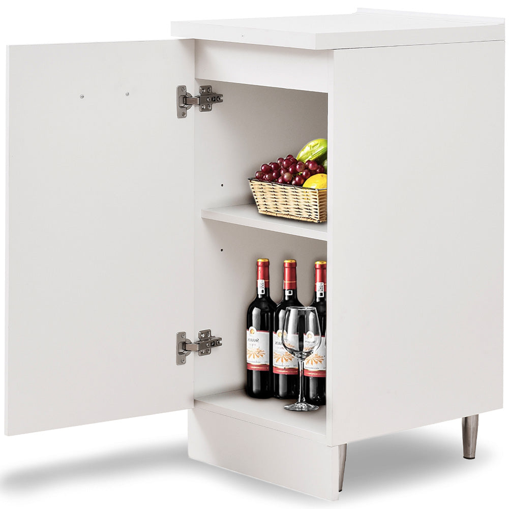 Mobile Base per Cucina Componibile Minimal Colore Bianco con 1 Anta 2 Scomparti