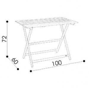 Tavolo pieghevole 60x100 naturale