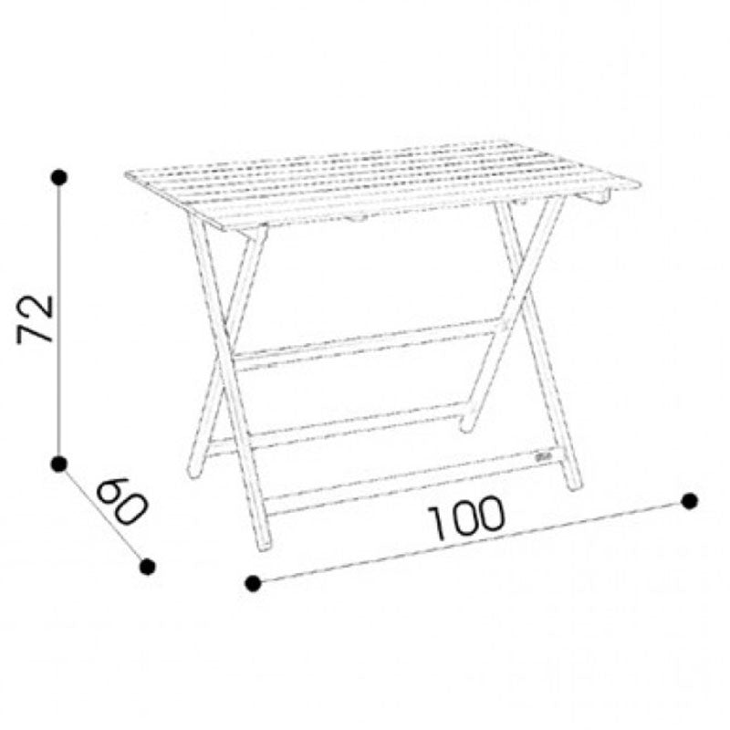 Tavolo pieghevole 60x100 naturale