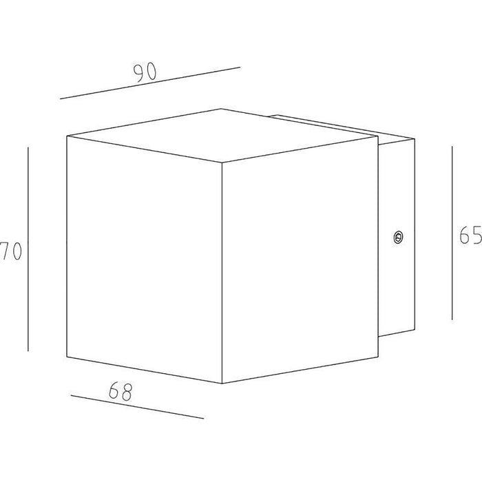 Cubodo MINI applique LED 9W lampada cubo IP54 singolo fascio luce parete muro ingresso facciate balcone 230V SINGOLO