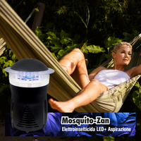 Elettroinsetticida " Mosquito Zan" ad aspirazione con Led UV resistenza all'acqua IP63CW