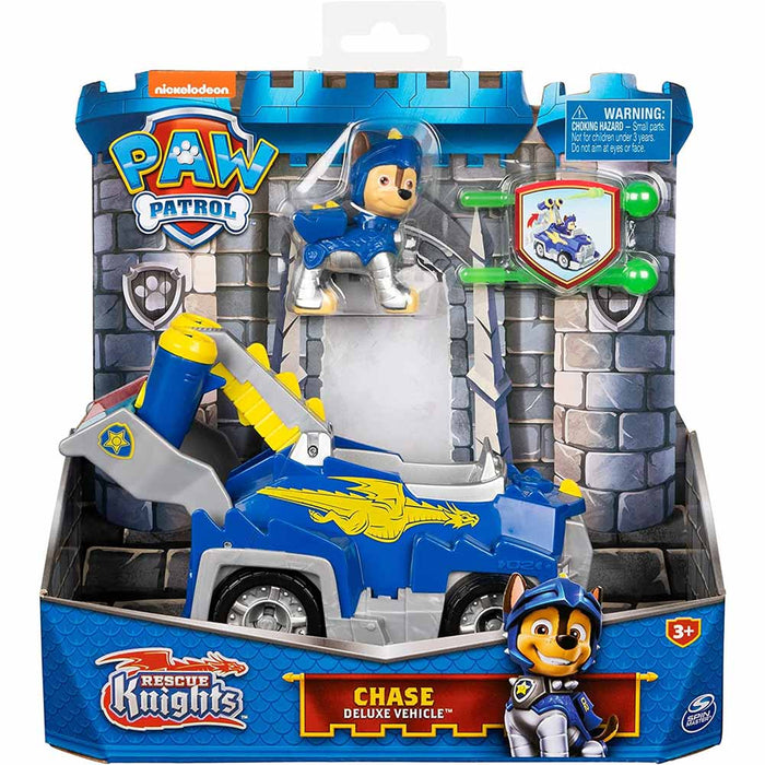 Paw Patrol Veicolo Polizia Rescue Knight Gioco Sparaproiettili Personaggio Chase