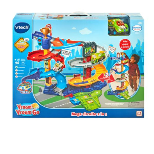 Vtech vroom vroom go - mega circuito 2 in 1 - 80-535007