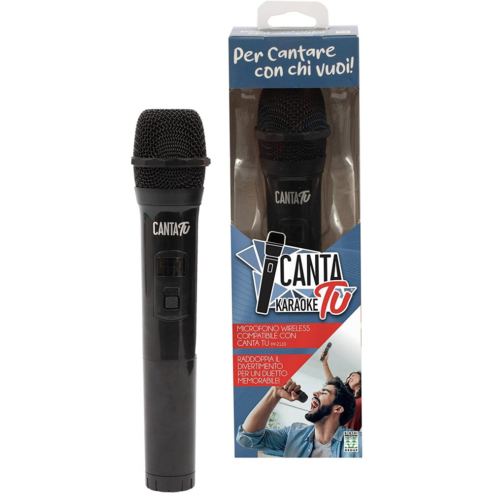 Microfono Canta Tu Karaoke Wireless Wi-Fi Distanza 10 mt Impugnatura Ergonomica