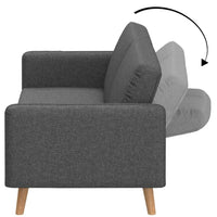 Divano Letto 3 Posti Scandinavo Design Moderno Clik Clak Convertibile Grigio