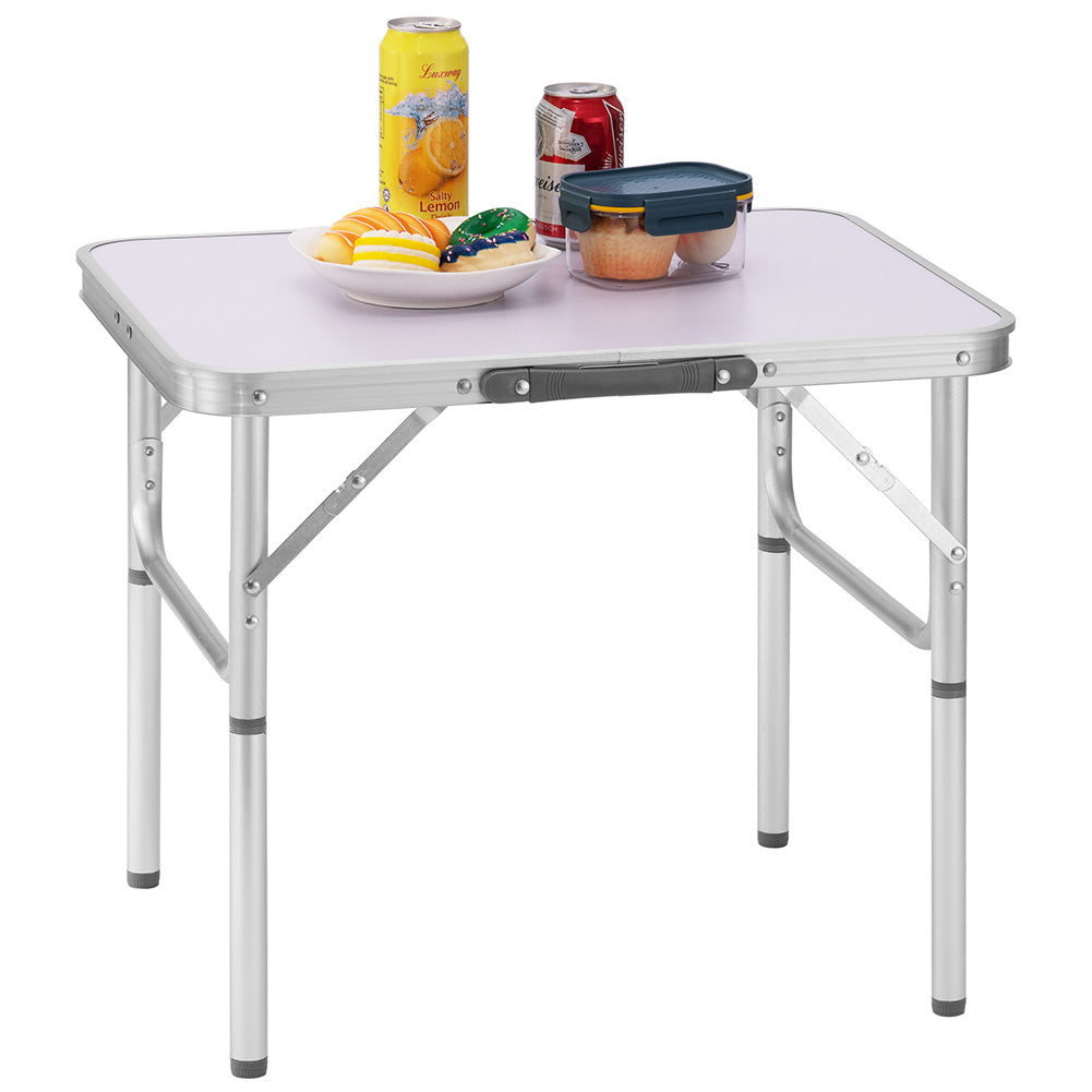 Tavolo Campeggio Picnic Alluminio 60x45x50 Pieghevole Valigetta Piano Formica