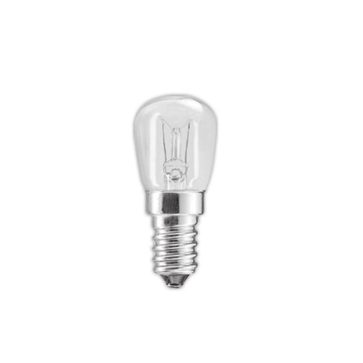 Lampadina a pera per frigorifero luce chiara 15W E14 NEOS 2800K mm.26x56