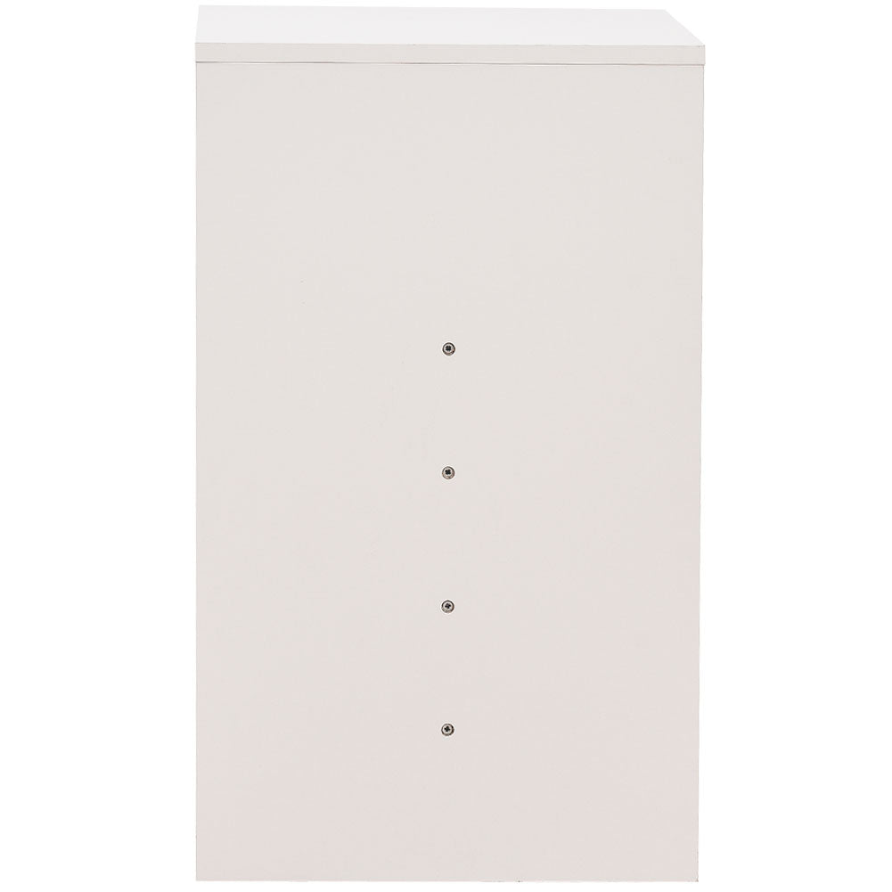 Comodino Mobiletto Moderno 1 Cassetto e 2 Ripiani Salvaspazio Bianco 39x39x65cm