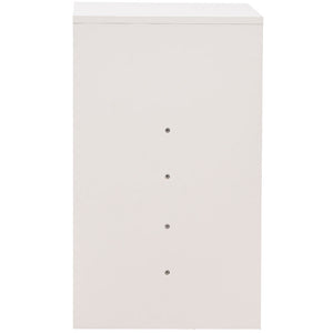 Comodino Mobiletto Moderno 1 Cassetto e 2 Ripiani Salvaspazio Bianco 39x39x65cm