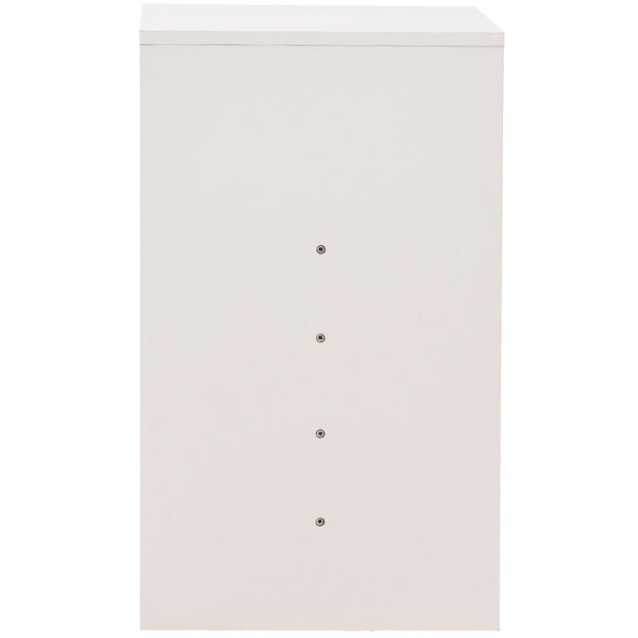 Comodino Mobiletto Moderno 1 Cassetto e 2 Ripiani Salvaspazio Bianco 39x39x65cm