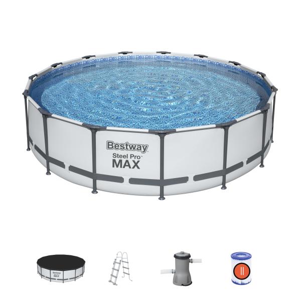 PISCINA TONDA BW STEEL PRO D.457 H.107 COMPLETA 56488