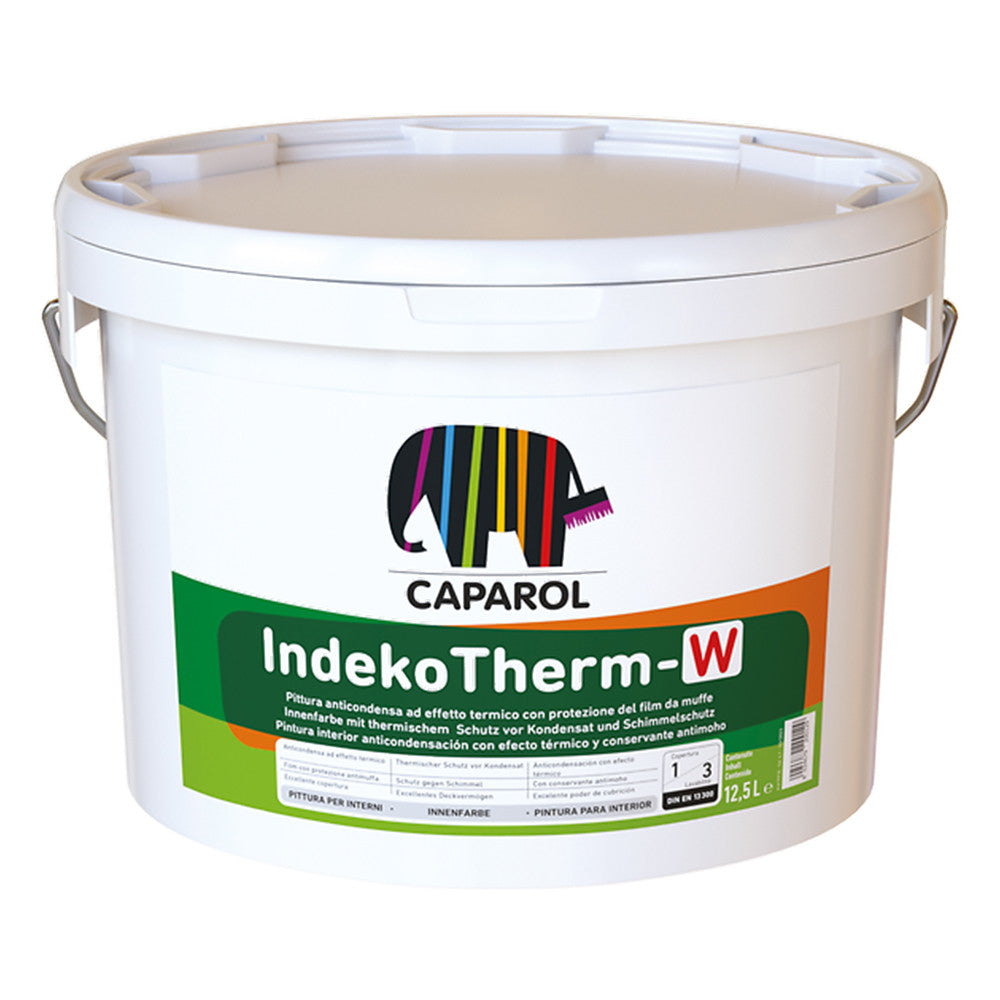 Indekotherm-W - Pittura Anticondensa Ad Effetto Termico Con Protezione Del Film Da Muffe - Bianco - 12,5 Litri - Caparol