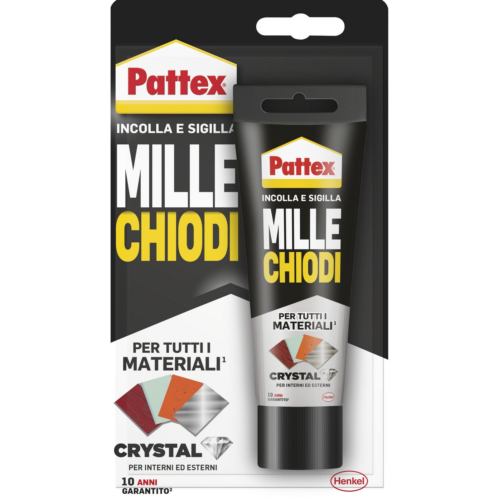 12pz pattex millechiodi crystal tubetto 90 gr. 3452