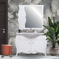 Mobile bagno shabby 105cm bianco