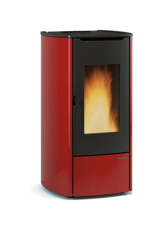 Termostufa a pellet Extraflame Nordica MARINA IDRO H11  ventilata 12 kw Bordeaux