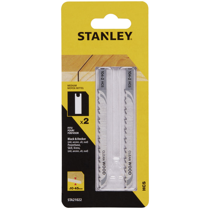 PIRANHA/STANLEY STA21022 (X21083) 2 LAME LEGNO T/MEDIO ATT. AD U STANLEY CF 1,0