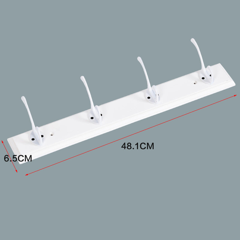 Appendiabito a muro 4 ganci 48x6 cm in Bambà¹ Bianco