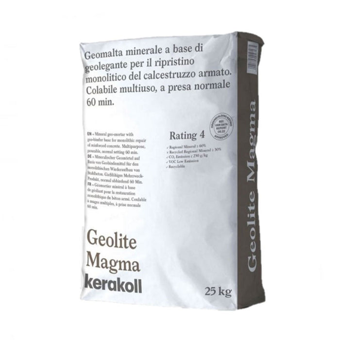 Geolite Magma - Geomalta Colabile Minerale Base Geolegante Per Il Ripristino Monolitico Del Calcestruzzo Armato 25 Kg - Kerakoll