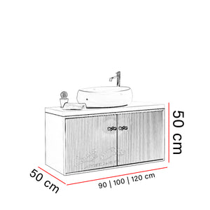 Mobile bagno moderno Gray Eclipse - 90 cm