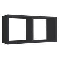 Mensola da Muro In Legno Di Design Modello MORGANA MAXI, Misure 70x35 p23.7 cm. Finitura NERO - MADE IN ITALY