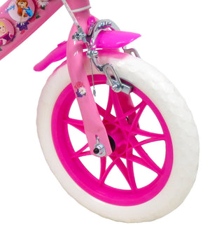 Bicicletta per Bambina 12" 2 Freni Flowers Rosa