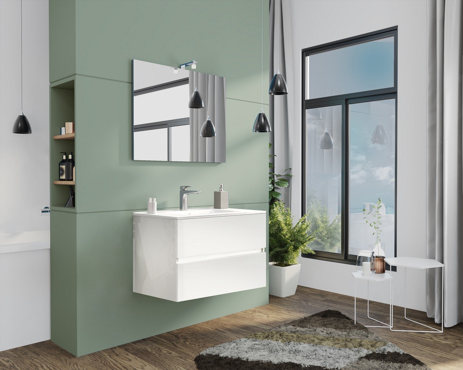 mobile bagno new splash cm.80 bianco 35145