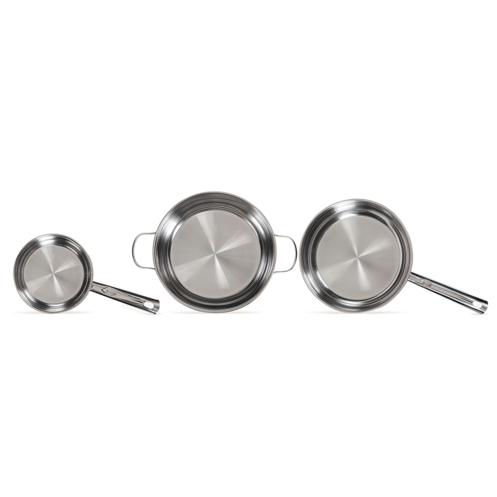 Livoo Set di Pentole 5 pz in Acciaio Inox Argento 443553