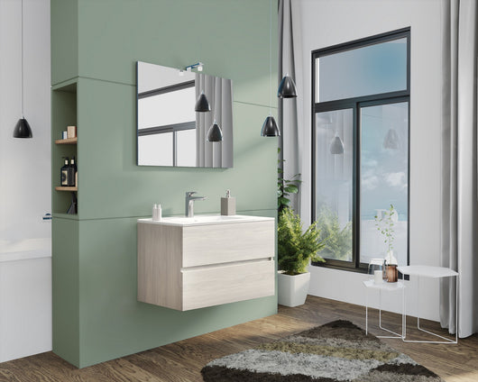 mobile bagno new splash cm.80 rovere fumo 3528