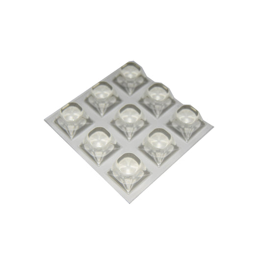 Paracolpi adesivi quadrati trasparenti 20 x 20 mm. spessore 13,2 mm. - 9 pz.