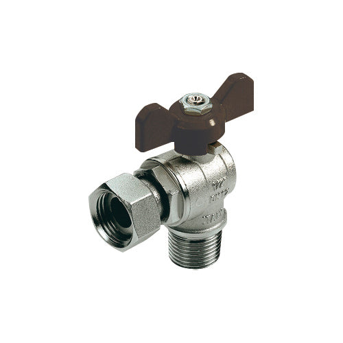 Valvola a sfera a squadra maschio girello femmina  1/2" X 1/2"  DN 15   PN 30 TIEMME