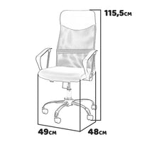 Kody - sedia da ufficio in pvc+pl e metallo cromato