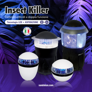 Elettroinsetticida " Mosquito All " ad aspirazione con Led UV color avorio 