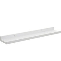 Mensola da Parete Scaffale a Muro in MDF Bianco 80x8x3,70 cm Organizer Minimal