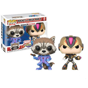 Funko Pop! Mega Man + Rocket - Marvel vs Capcom -Ufficiale 10cm 2 pack