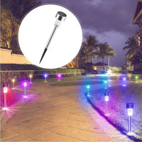 10 Lampade da Giardino ricarica solare Paletti solari Tecnologia LED Luce Color