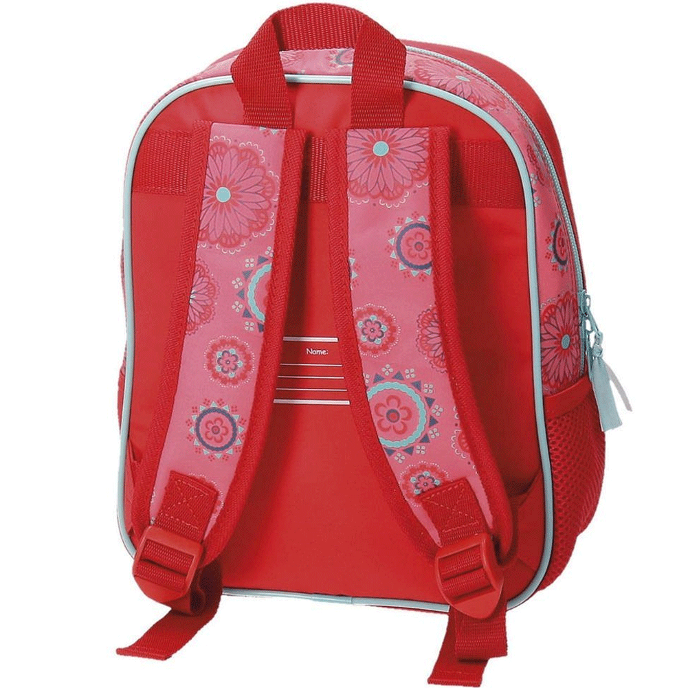 ZAINETTO SCUOLA ELENA DI AVALOR 28 CM ZAINO ASILO BAMBINE ROSSO AZZURRO