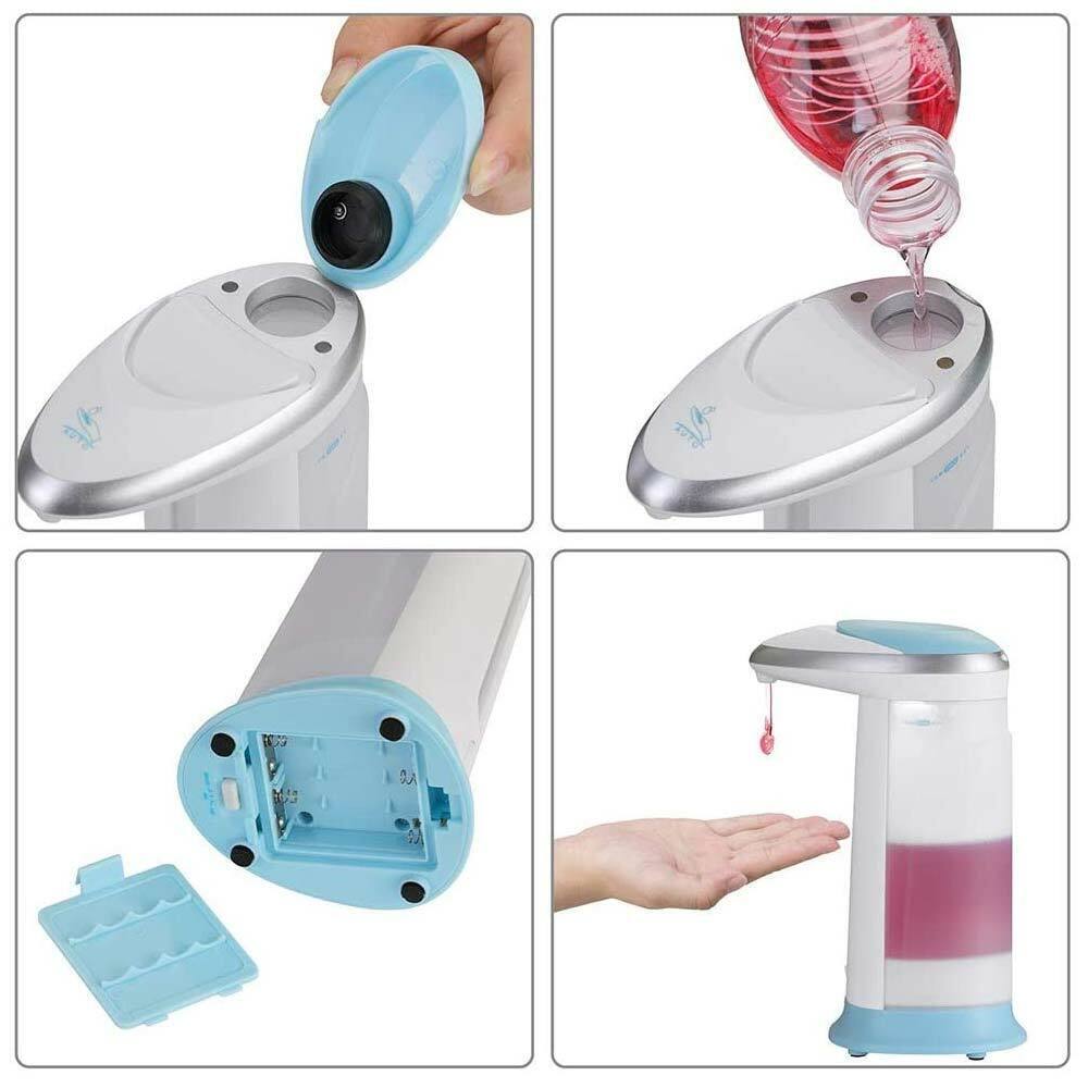 Erogatore Automatico Sapone Liquido Dispenser Infrarossi Portasapone Gel 330ml