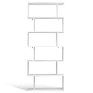 Libreria Design Moderna Scaffale 6 Ripiani 190x80x24cm Casa Ufficio Bianco