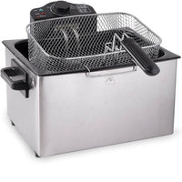 Friggitrice Elettrica Professionale Acciaio Inox 3 Cestelli 2000W 5 litri Alpina