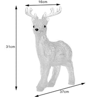 Cervo Forma Acrilica Addobbo Natalizio Renna Led Illuminazione Esterni e Interni