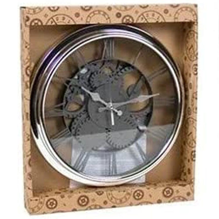 Orologio da Parete 30 CM Numeri Romani Stile Classico a Batterie Colore Argento