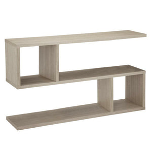 Libreria Bassa Design Moderna Scaffale 5 Ripiani 80x20x50cm Casa Ufficio Beige