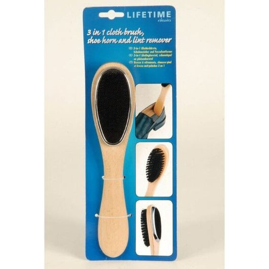 Calzascarpe Con Spazzola 3 in 1 Calza e Lucida Scarpe In Legno Lifetime Classic