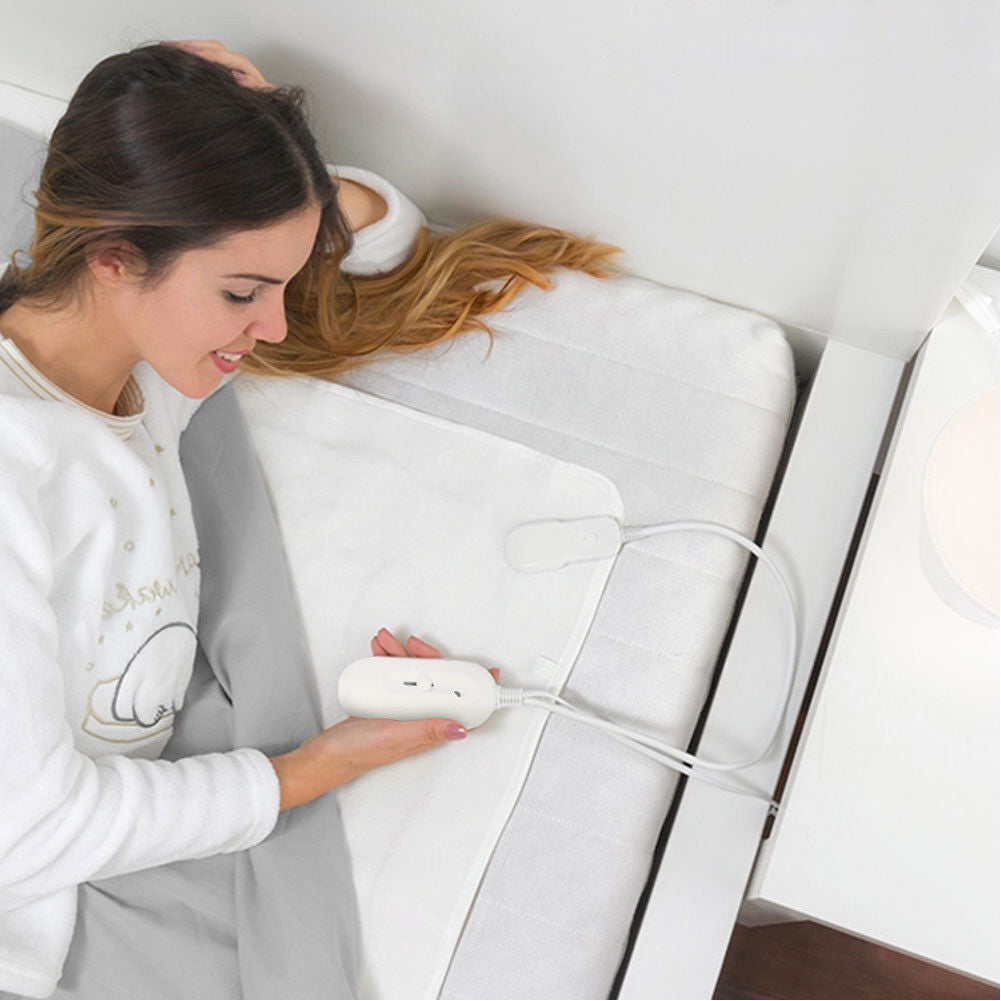 Coperta Elettrica Termica Letto Matrimoniale Coprimaterasso Scaldaletto 2x60W