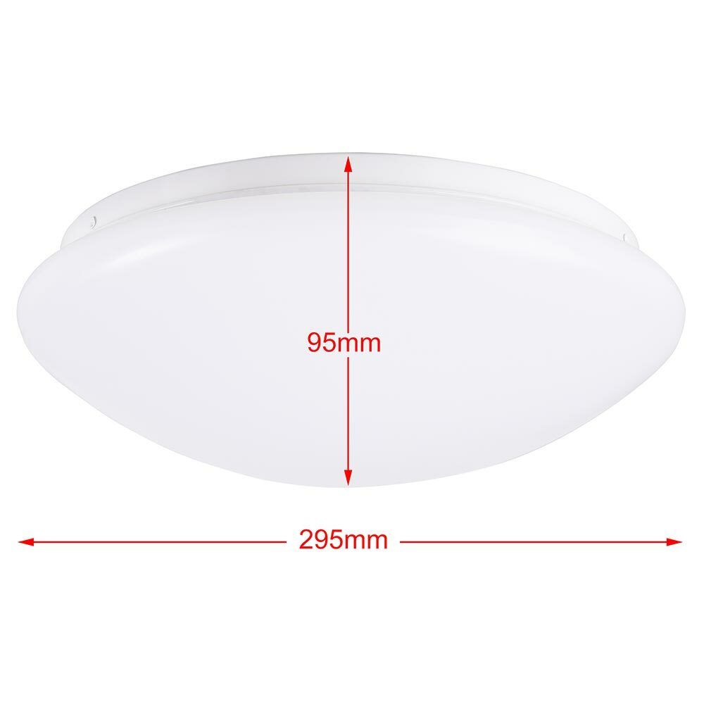 Plafoniera LED Rotonda 12W Luce Bianca 4000K Naturale Lampada Soffitto 29,5cm