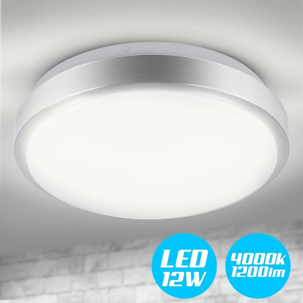 Plafoniera da soffitto LED Rotonda 12W Luce Bianca 4000K Naturale Lampada 29,5cm