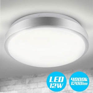 Plafoniera da soffitto LED Rotonda 12W Luce Bianca 4000K Naturale Lampada 29,5cm